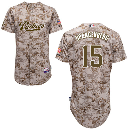 Cory Spangenberg #15 Youth Baseball Jersey-San Diego Padres Authentic Camo MLB Jersey